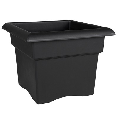 Bloem Veranda Deck Box Planter Square: 18" - Black