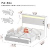 WOWLIVE Queen/Full/King Size Bed Frame with 4 Drawers, Modern bed with LED Light and Charging Station, Storage Headboard, HB00 - 3 of 4