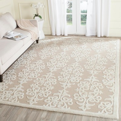 Ivory Elegance 8' x 10' Hand-Tufted Wool and Viscose Area Rug
