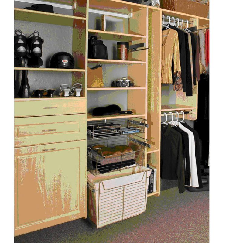 Rev-A-Shelf Sidelines Washable Canvas Cloth Closet Basket Line, Tan, (Sideline Closet Baskets Sold Separately), 3 of 6