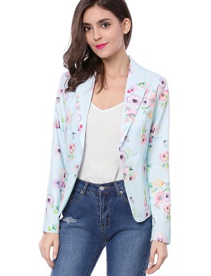INSPIRE CHIC Women's Notched Lapel Open Front Business Casual Blazer