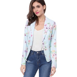 INSPIRE CHIC Women's Notched Lapel Open Front Business Casual Blazer - 1 of 4