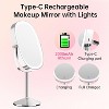 FUNTOUCH Oval Lighted Makeup Mirror with 1X/7X Magnification 3 Color Lights Dimmable Rechargeable 360°Rotation,2-Sided - 4 of 4