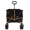 CAVINAS Extended Heavy-Duty Wagon Cart, Foldable Shopping Cart with 7" All-Terrain Wheels, Shopping Wagon for Camping - 3 of 4