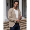 Men's Casual Sport Coat Lightweight Linen Blazer One Button Business Suit Jackets Stylish Daily Suits - 4 of 4