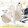 GustoWave 3 in 1 Toddler and Swing Set Climber Playset with Basketball Hoop Freestanding Indoor Outdoor Playground for Kids Blue+Yellow One Size - 4 of 4