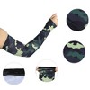 Unique Bargains Basketball Sports Camouflage Cooling Arm Elbow Compression Sleeve Green Blue 1 Pair - 4 of 4