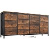 GustoWave 14 Drawer Dresser, 63" Fabric Dresser TV Stand with Power Outlet for 75" TV, Long Entertainment Center for Living Room - 3 of 4