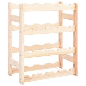 vidaXL Wine Rack for 16 Bottles Pinewood - 1 of 4