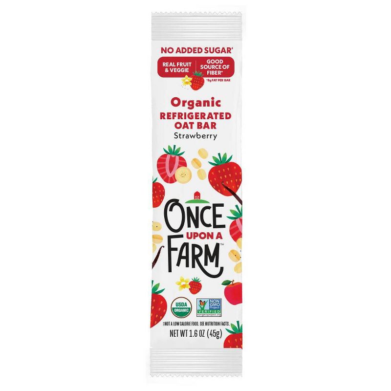 Once Upon a Farm Strawberry Organic Refrigerated Oat Bar - 1.6oz, 1 of 5
