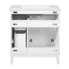INFURNIC Vanity Tables, Elegant and Functional Bathroom Cabinet with Ceramic Sink for Organized Storage Solutions, White, 18"*30"*34" - 4 of 4