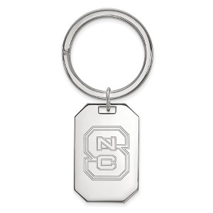 Black Bow Jewelry Sterling Silver North Carolina State Wolfpack NCAA Key Chain - 1 of 3