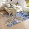 Lahome Short Velvet Abstract Motif Soft Rug for Living Room, Bedroom, or Entryway - 2 of 4