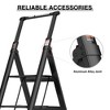 4 Step Ladder, Folding Step Stool With Anti-Slip Wide Pedal & Retractable Handgrip, 300lbs Capacity Aluminum Step Ladder For Home Office - 2 of 4