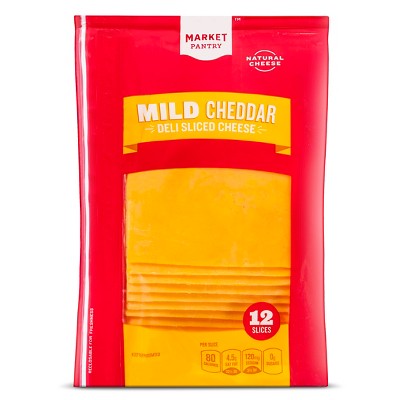 Deli Sliced Mild Cheddar Cheese - 12ct - Market Pantry&#8482;