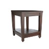 DecoTeak® SnazzyCorner® 18" Teak Wood Wide Corner Shower Bench with Shelf in Woodland Brown Finish - 2 of 4