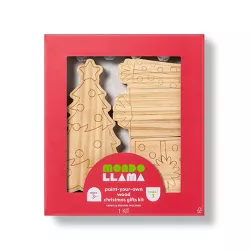 6pc Paint-Your-Own Wood Christmas Gifts Kit - Mondo Llama™