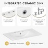 30" Bathroom Vanity with Sink Top, Cabinet with Door and Two Drawers, Solid Wood Frame For Small And Medium Restroom Freestanding Vanity Cabinet - 4 of 4