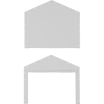Carport Zipper Door Replacement for Portable Garage - PE Fabric, Fits 13' x 20' and 13' x 25' Frames (Frame Not Included)