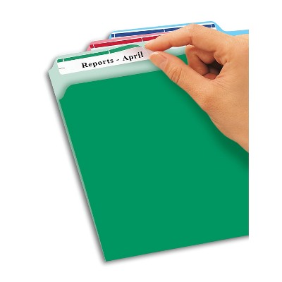 Assorted Removable File Folder Labels for Laser and Inkjet Printers