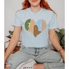 Simply Sage Market Women's Earth Heart Short Sleeve Garment Dyed Tee - 2 of 4