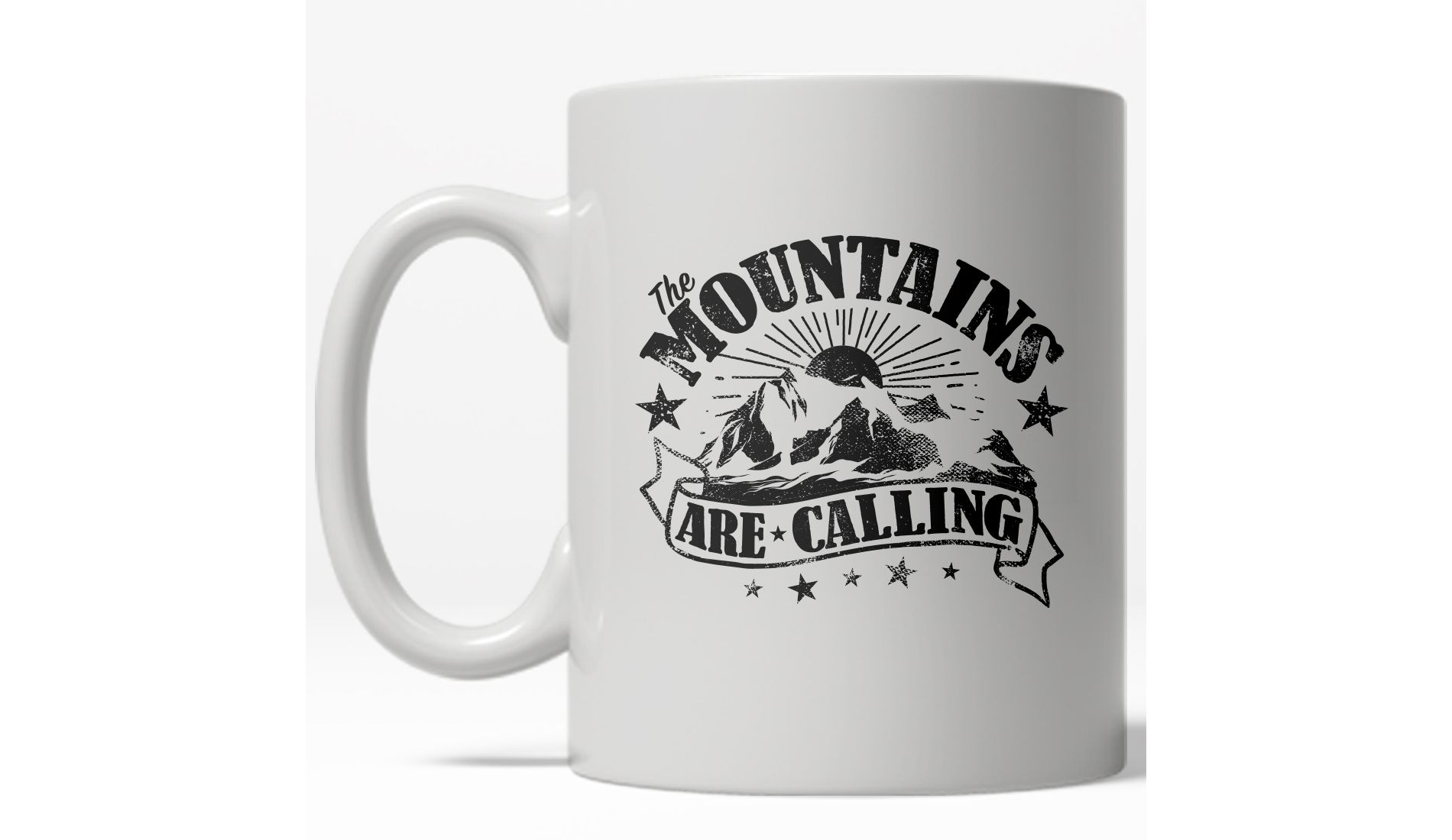 Crazy Dog Mountains Are Calling Mug Cool Adventure Hiking Coffee Cup - 11oz