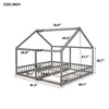 VASIP Twin Size House Platform Bed Frame with 2 Shared Beds, Sturdy Wooden Structure, White Finish - Space-Saving Kids' Room - 3 of 4