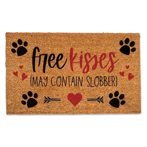 Creative Products Free Kisses May Contain Slobber 30 x 18 Door Mat - 1 of 1