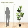Gulches 6FT Artificial Fiddle Leaf Fig Tree - Real Touch Fake Indoor Plant with Creative Design, Detachable Packaging, Easy-Clean Potted Decor - 2 of 4