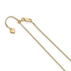 Black Bow Jewelry 1mm Gold Tone Plated Sterling Silver Adj. Box Chain Necklace, 22 Inch - 1 of 4