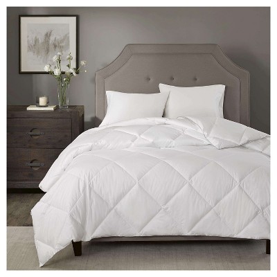Luxurious White Cotton King Down Alternative Duvet with Diamond Quilting
