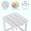 Sonkuki Patio HIPS Adirondack Side Table, Outdoor Square End Table - 3 of 4