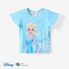Disney Frozen Toddler Girls Elsa/Anna 1pc Naia Character Print Ruffle-sleeve Top T-shirt Tee - 2 of 4