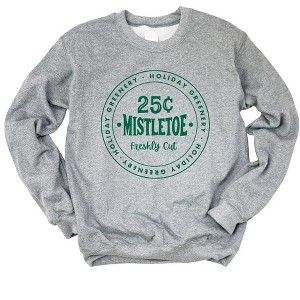 Simply Sage Market Women's Graphic Sweatshirt Mistletoe Fresh Cut - 1 of 4