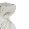 MOEPISY Outdoor End Tables for Patio, GardenAccent Table Faux Terrazzo Accent Table, Modern Small Round Side Tablefor Outside - 3 of 4