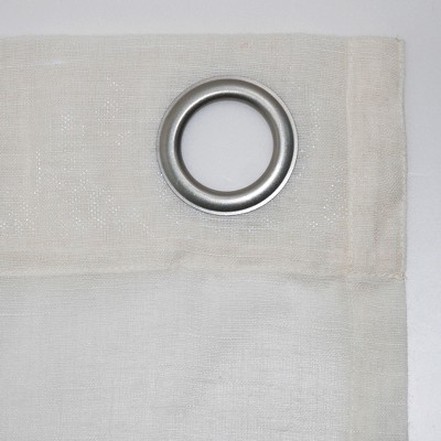 Ivory Sheer Linen Blend Grommet Top Window Panel