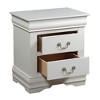 NicBex Nightstand with 2 Drawers,16.5/15.5 inch Bedside Table with Metal Handle and Black Finish,Side Table for Bedroom,Living Room,Black/White/Silver - 4 of 4