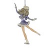 Kurt S. Adler 5.0 Inch Periwinkle Skating Girl Ornament Figure Skater Performance Tree Ornaments - 2 of 3