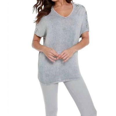Women's Braided Short Sleeve Tunic - ANGEL