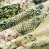 Summer Floral Queen Quilt, Romantic Green White Reversible Bedding Set with Pillow Cases - 4 of 4