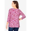 Jessica London Women's Plus Size Stretch Cotton Scoop Neck Tee - 3 of 4