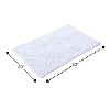 Knightsbridge Beautiful Circle Design Premium Quality Year Round Cotton With Non-Skid Back Bath Rug, White - 2 of 4