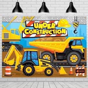 Treasures Gifted Construction Backdrop - Construction Party Supplies - 1 of 4