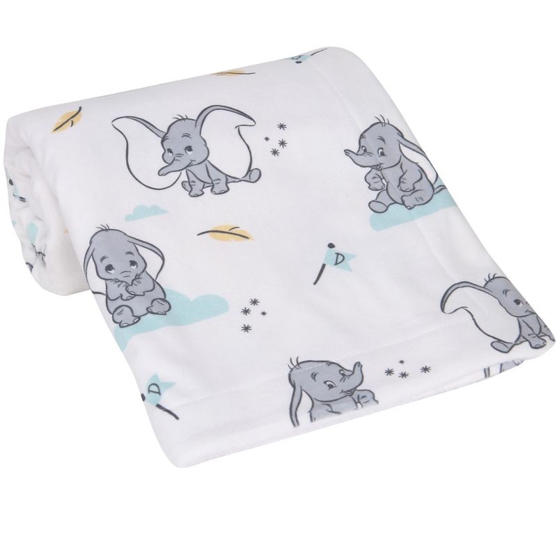 Lambs & Ivy Dumbo Baby Blanket - White, Animals, Disney, Elephant, 3 of 5