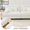 KWPZQEB 94.4" Cloud Sectional Sofa, 2-Seater Chenille Sofa with 2 Lumbar Pillows & 2 Pillows, Loveseat Comfy Couches for Living Room - 4 of 4