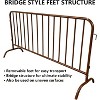 Interlocking Steel Barricade, Heavy Duty Metal Crowd Control Fence w/ Bridge Feet, Galvanized, Portable, Indoor/Outdoor, Easy Setup - 3 of 4