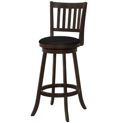 NicBex Set of 2  Bar Stools for Kitchen Island,Leather Counter Bar Stools with Wood legs,44 inch Bar Chairs for Dining Rooms,Kitchens Islands