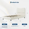 Kids Platform Bed with Upholstered Boucle Headboard, Low-Profile, Wood Slats, Noise-Free, No Box Spring Needed, Easy Assembly - 2 of 4