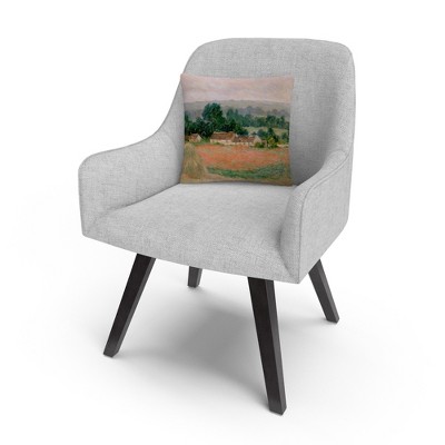 Monet Haystacks at Giverny 16" Square Polyester Throw Pillow