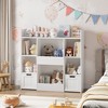 Kids Toy Storage, Bookshelf, with Cubbies, Drawers, Organizer Display Stand,  Toy Storage Cabinet for Kids Room, Classroom, Nursery, White - 3 of 4